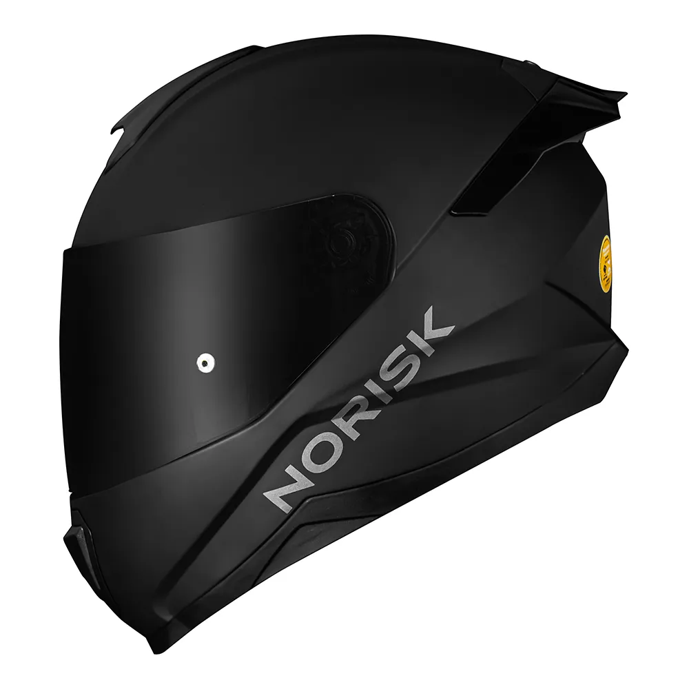 Capacete Norisk Razor preto fosco em vista lateral